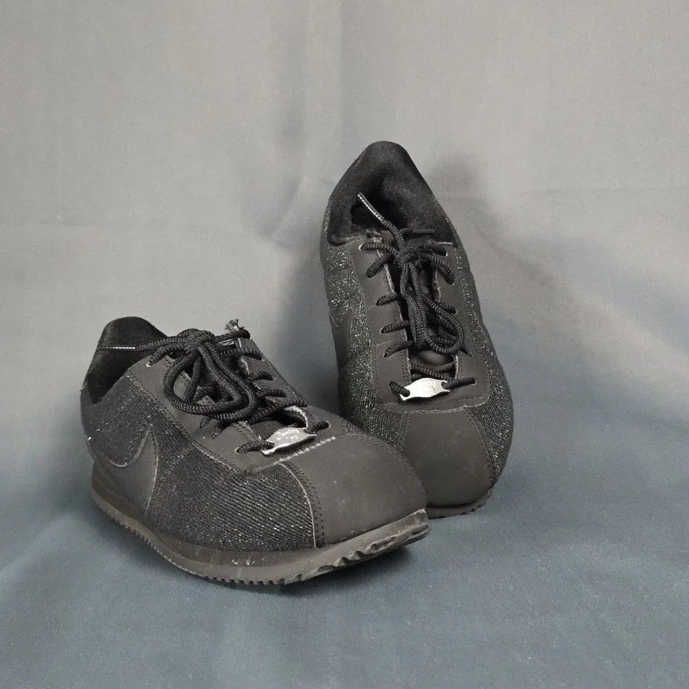 Nike Cortez Glitter Green And Black Youth Sneakers Size‎ 5Y AA3498-002